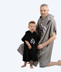 Watery bathing poncho for kids (1-6) - Cotton - Black