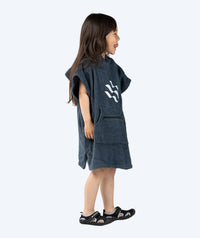 Watery bathing poncho for kids (1-6) - Cotton - Dark blue