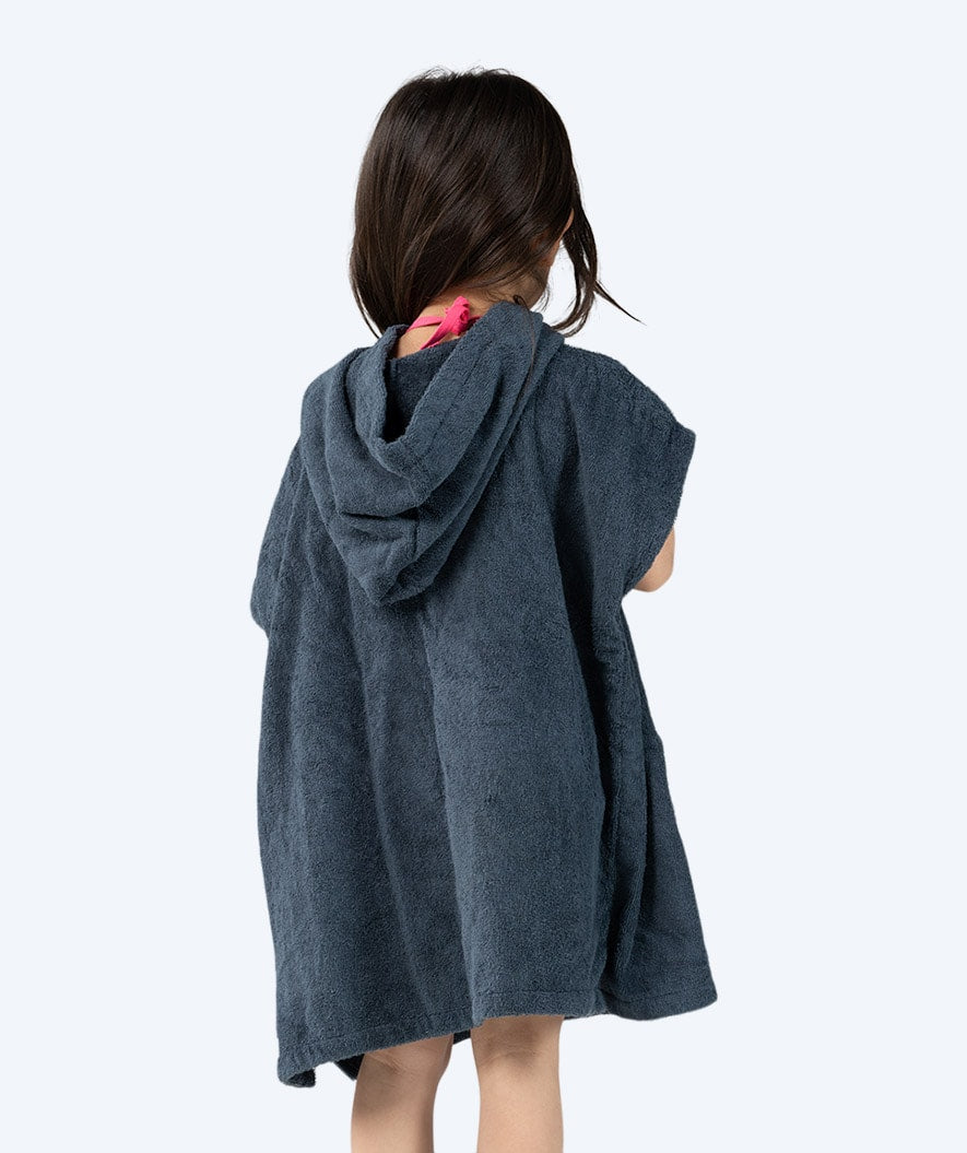 Watery bathing poncho for kids (1-6) - Cotton - Dark blue