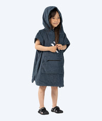 Watery bathing poncho for kids (1-6) - Cotton - Dark blue