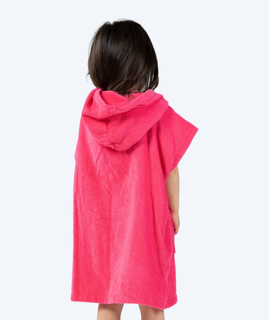 Watery bathing poncho for kids (1-6) - Cotton - Pink