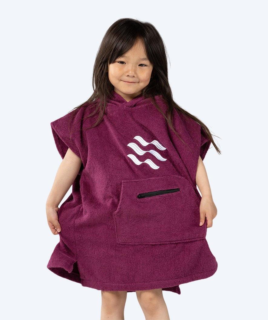 Watery bathing poncho for kids (1-6) - Cotton - Purple