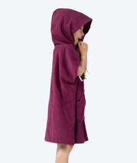 Watery bathing poncho for kids (1-6) - Cotton - Purple