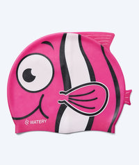 Watery swimming cap for kids - Dashers - Fish (Light pink)