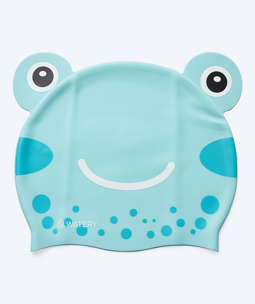 Watery swimming cap for kids - Dashers - Frog (Light blue)