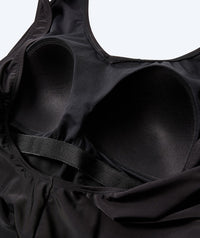 Watery skirted swimsuit for women - Dayla - Black