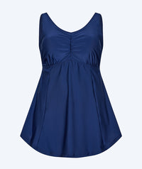 Watery skirted swimsuit for women - Dayla - Dark Blue