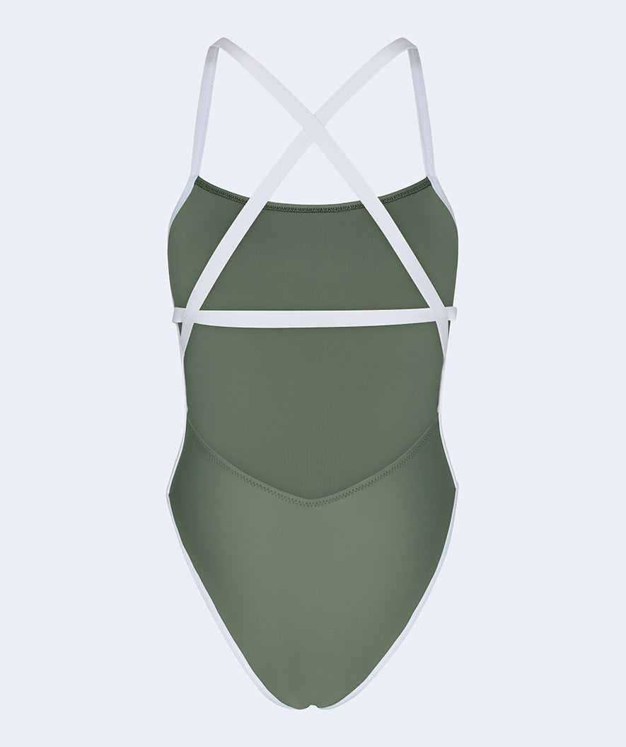 Watery swimsuit for women - Eco Sunkissed Solid - Army