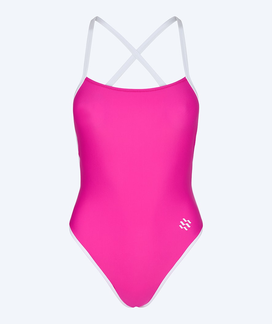 Watery swimsuit for women - Eco Sunkissed Solid - Cherry Pink