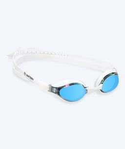 Watery Elite swim goggles - Poseidon Mirror - White/blue