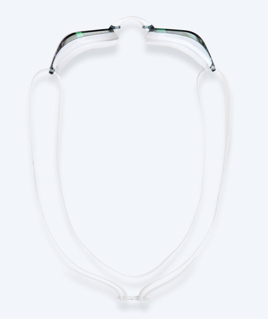Watery Elite swim goggles - Poseidon Mirror - White/blue
