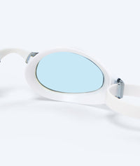 Watery Elite swim goggles - Poseidon Mirror - White/blue
