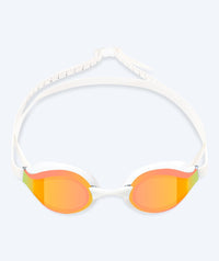 Watery Elite swim goggles - Poseidon Mirror - White/gold