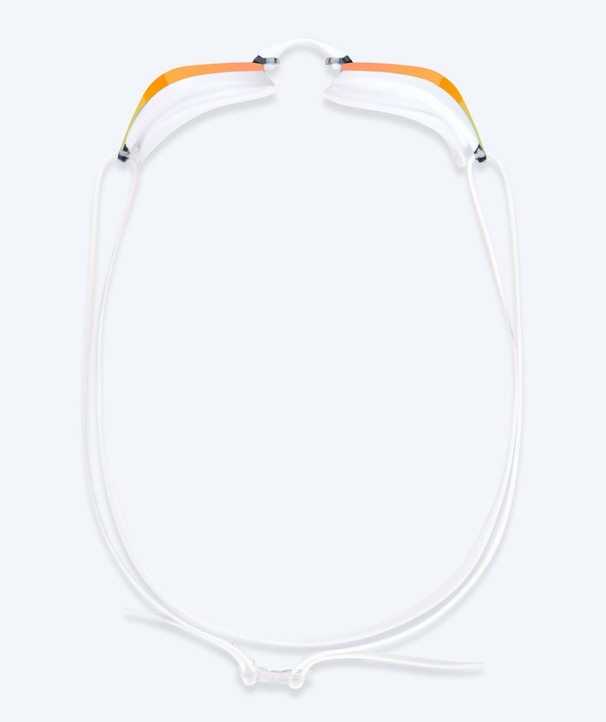 Watery Elite swim goggles - Poseidon Mirror - White/gold
