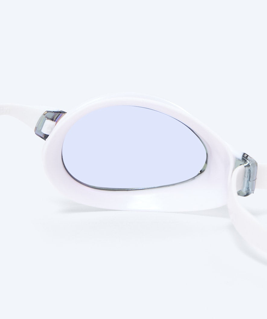 Watery Elite swim goggles - Poseidon Mirror - White/gold