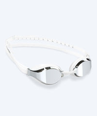 Watery Elite swimming goggles - Poseidon Mirror - White/silver