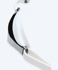 Watery Elite swim goggles - Poseidon Mirror - White/silver