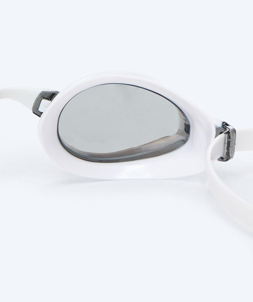 Watery Elite swimming goggles - Poseidon Mirror - White/silver