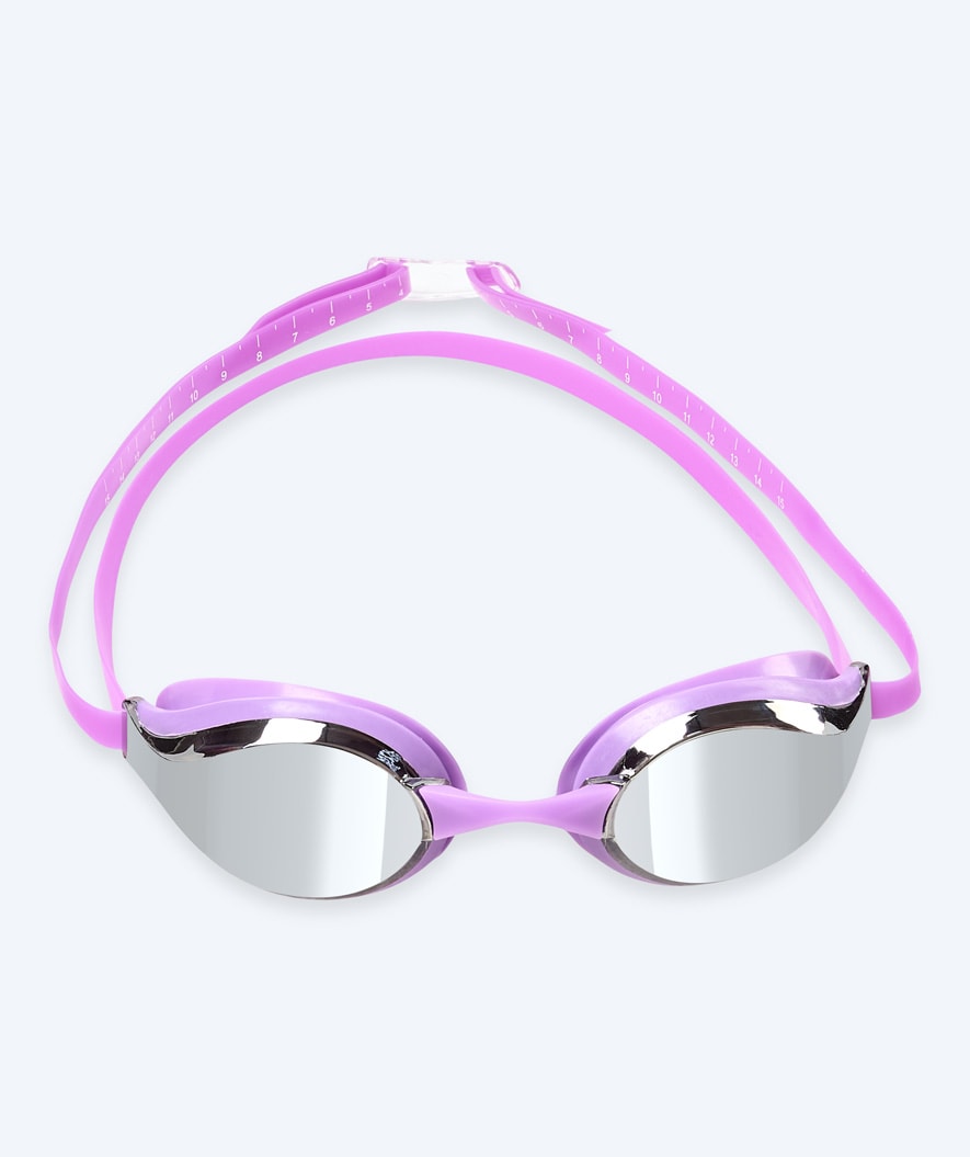 Watery Elite swimming goggles - Poseidon Mirror - Purple/silver