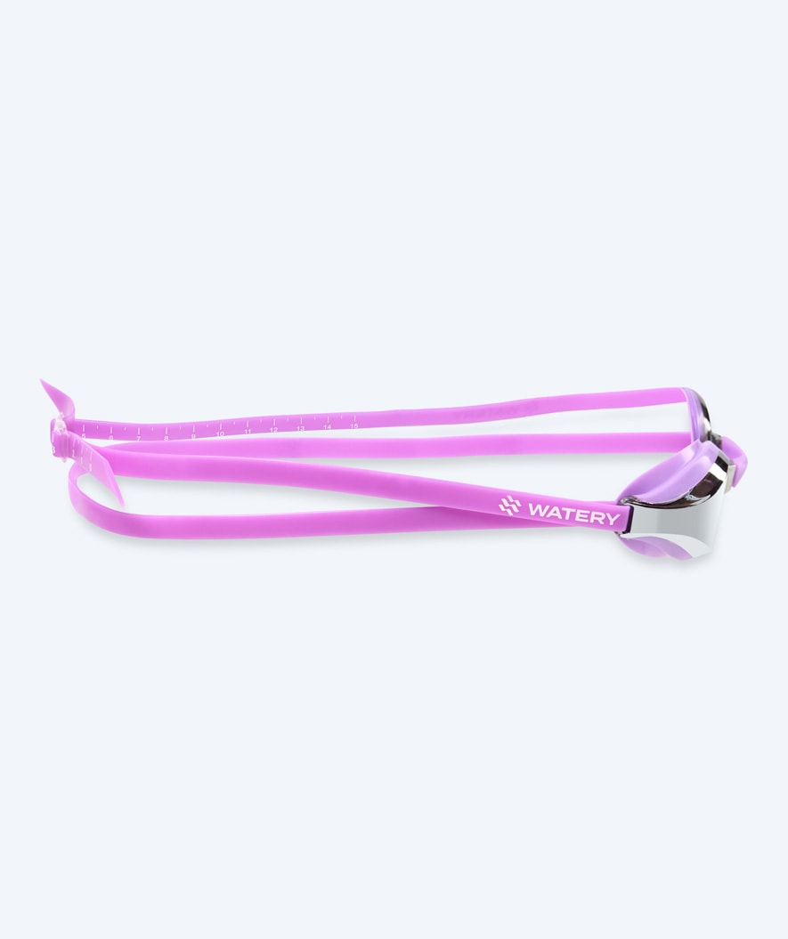 Watery Elite swim goggles - Poseidon Mirror - Purple/silver