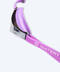 Watery Elite swim goggles - Poseidon Mirror - Purple/silver
