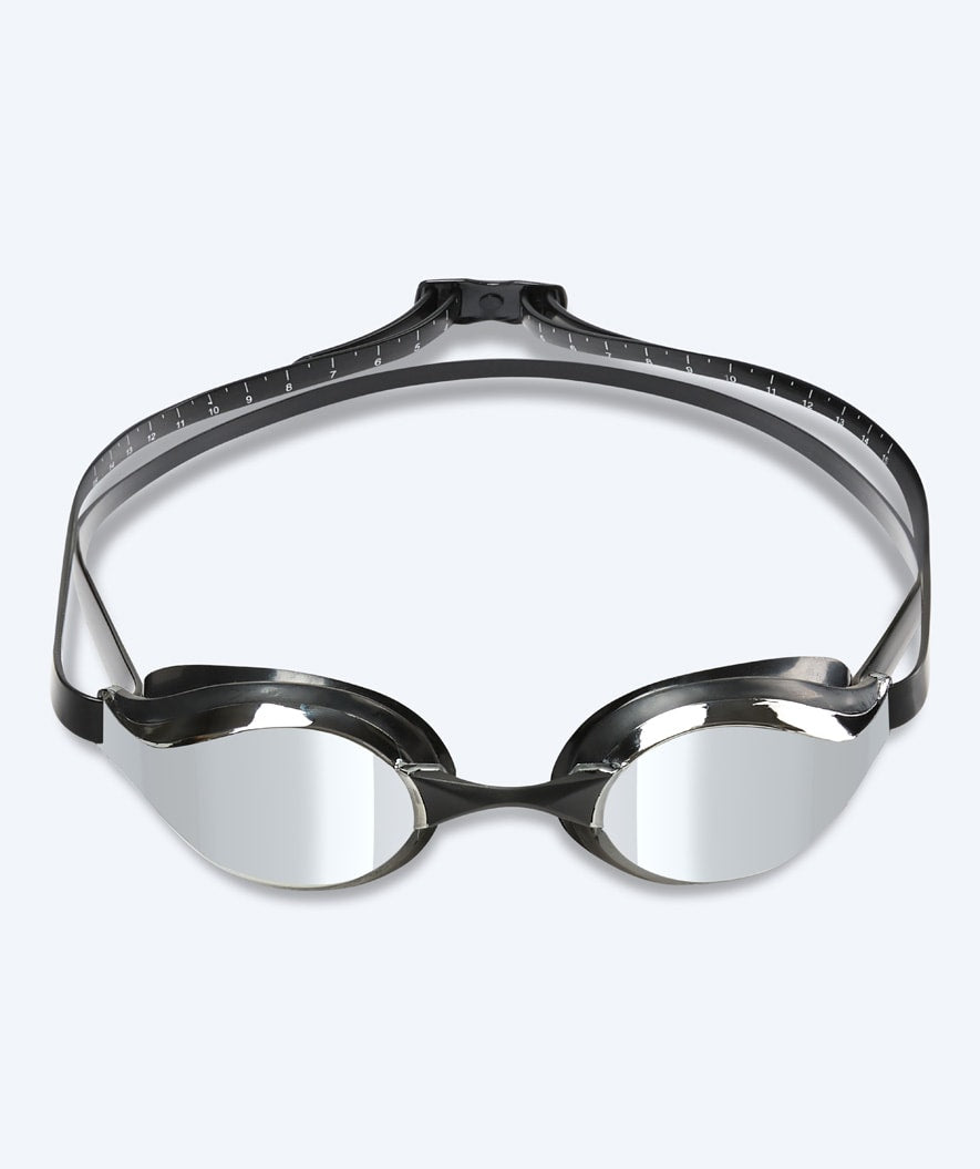 Watery Elite swimming goggles - Poseidon Mirror - Black/silver