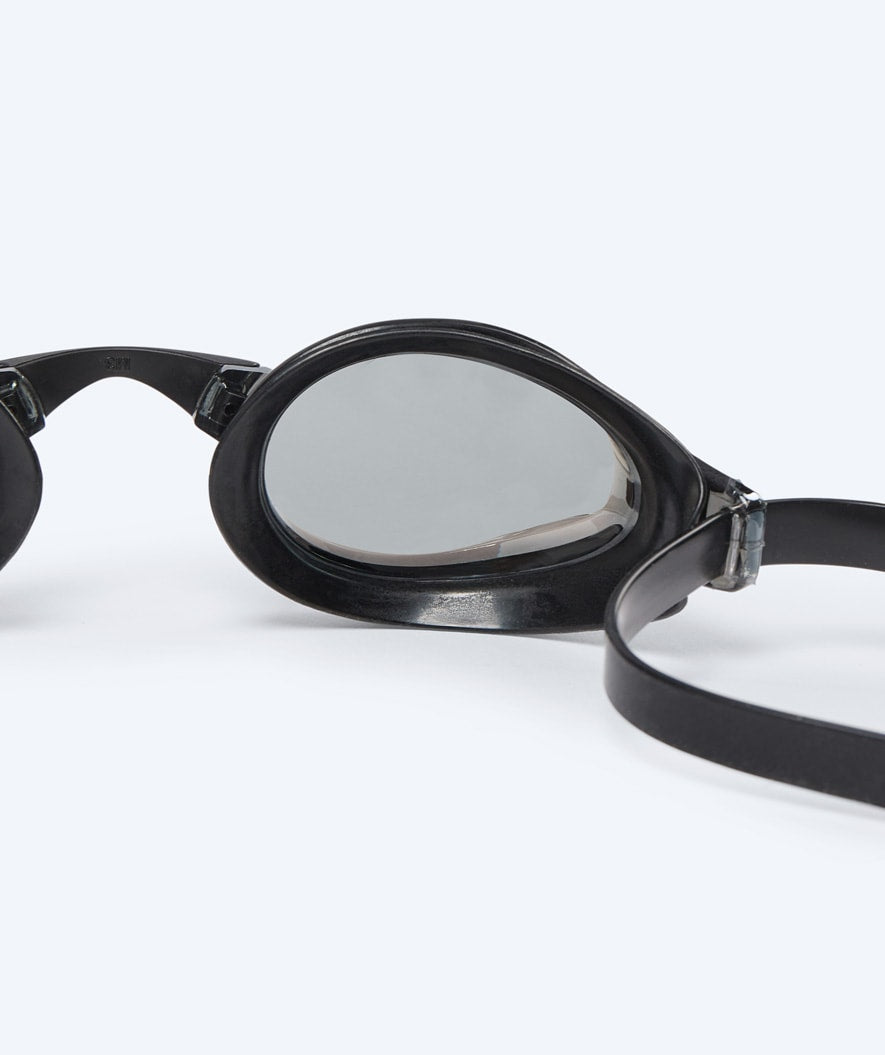Watery Elite swimming goggles - Poseidon Mirror - Black/silver
