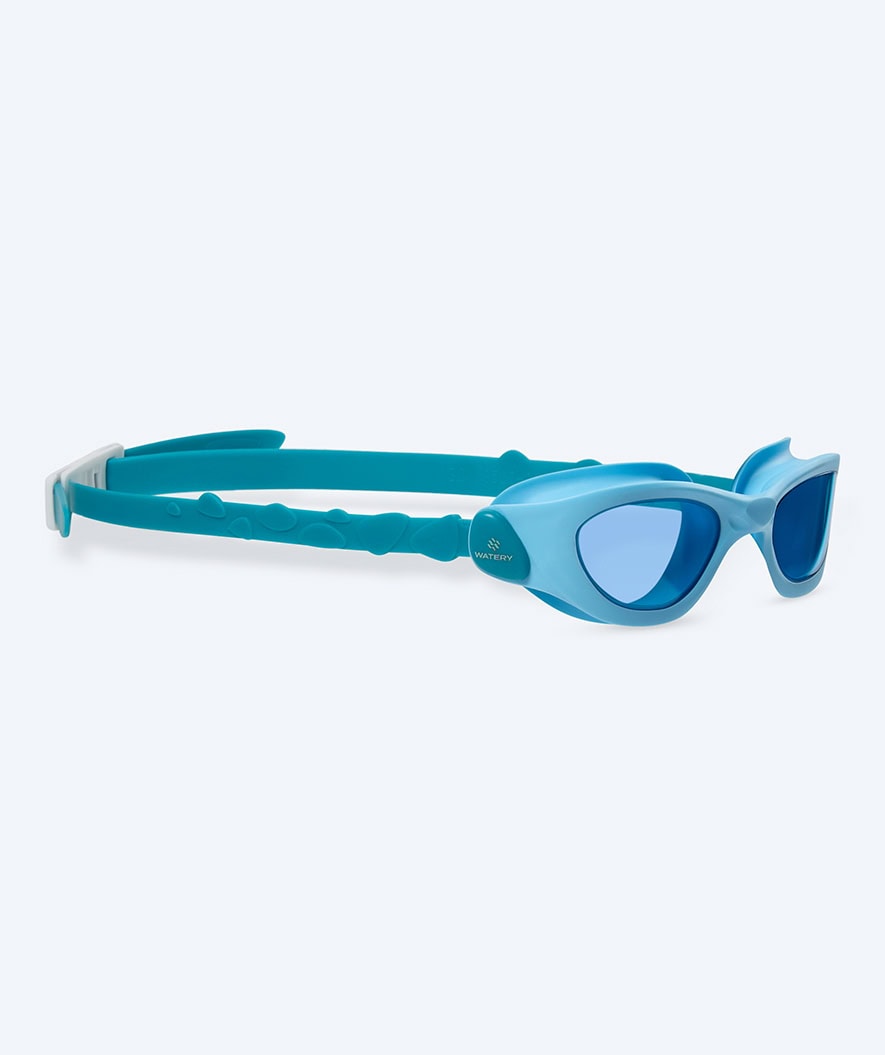 Watery training swimming goggles for kids - Evian - Blue/blue