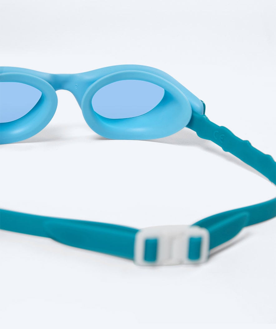 Watery training swimming goggles for kids - Evian - Blue/blue