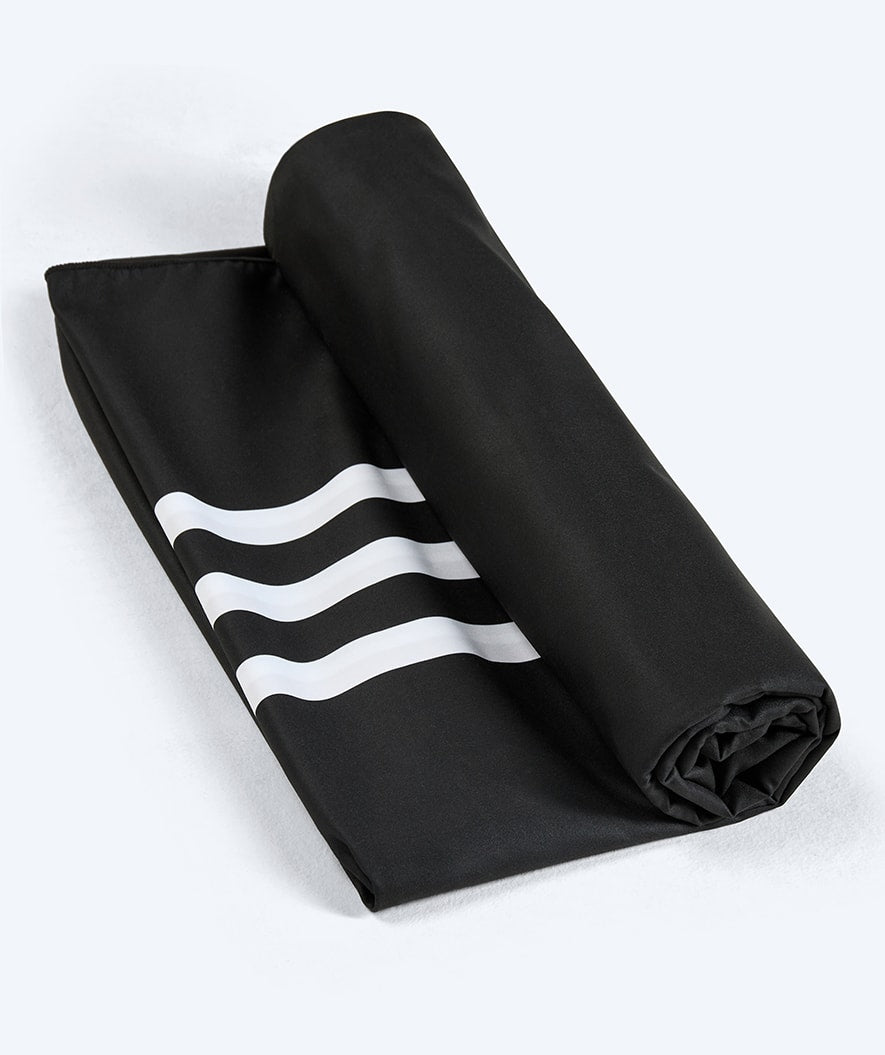 Watery microfiber towel (180 x 200 cm) - Eco Nebraska Family - Black