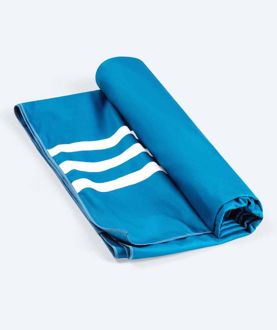 Watery microfiber towel (180 x 200 cm) - Eco Nebraska Family - Blue