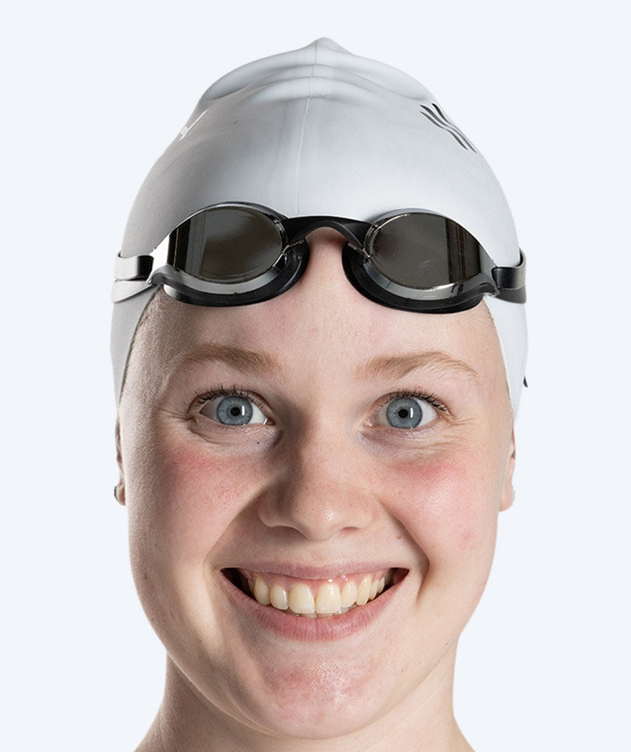 Watery Elite swim goggles - Poseidon Mirror - Black/silver
