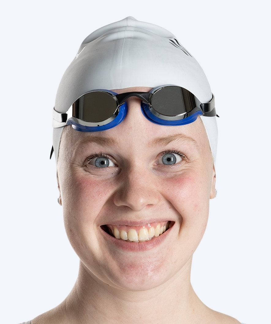 Watery Elite swimming goggles - Poseidon Mirror - Blue/silver