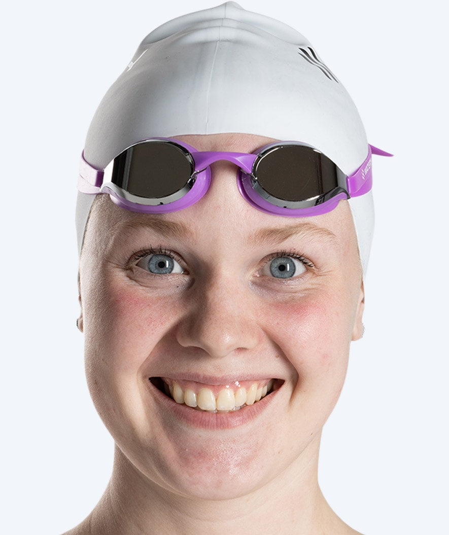 Watery Elite swim goggles - Poseidon Mirror - Purple/silver