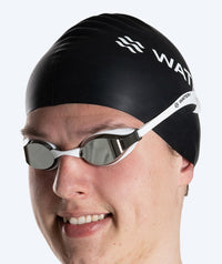 Watery Elite swimming goggles - Poseidon Mirror - White/silver