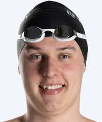 Watery Elite swimming goggles - Poseidon Mirror - White/silver
