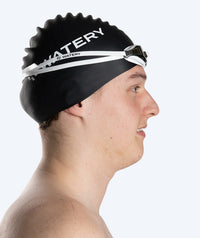 Watery Elite swimming goggles - Poseidon Mirror - White/silver