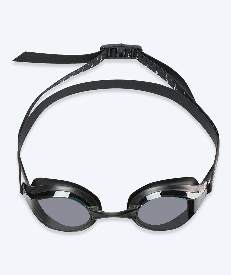 Watery Elite swim goggles - Poseidon - Black (Smoke lens)