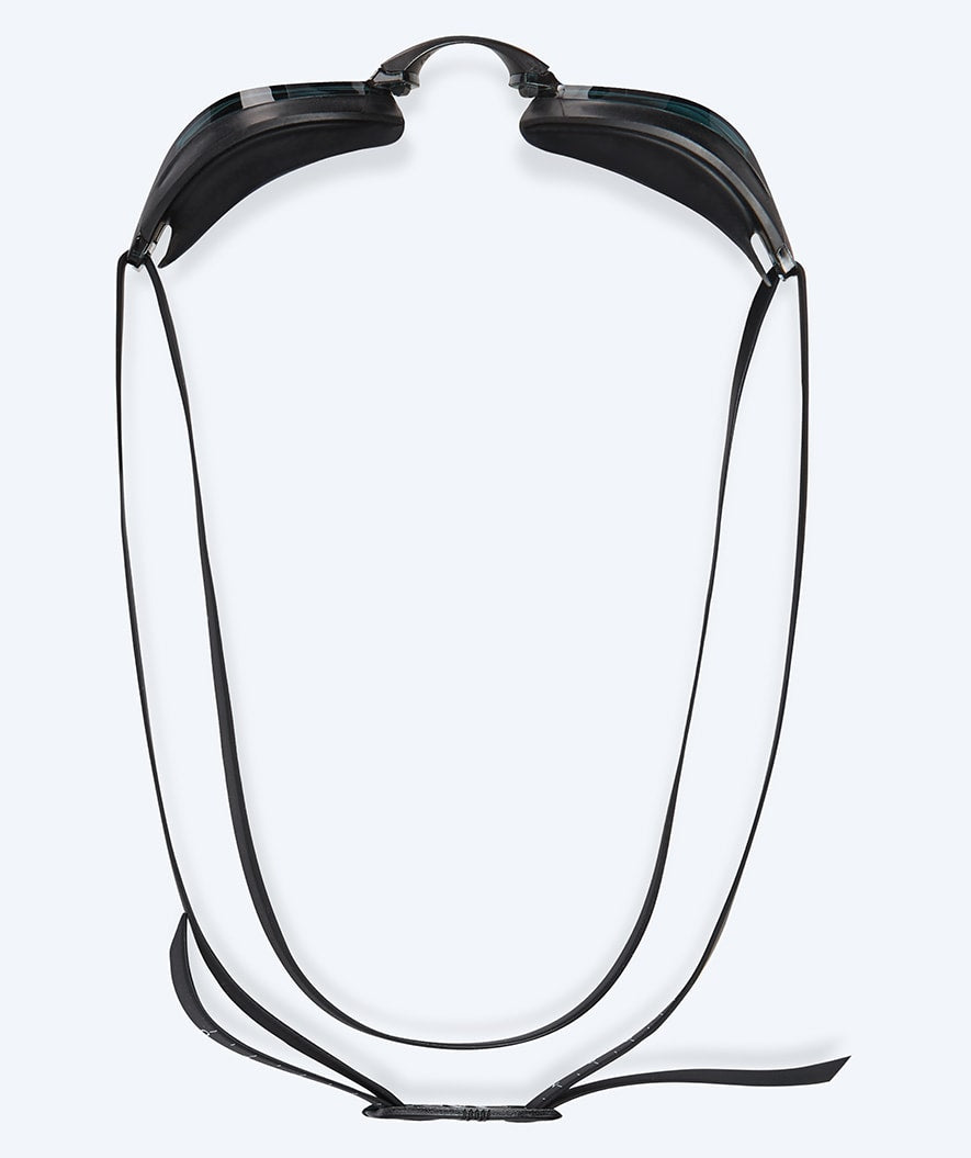 Watery Elite swim goggles - Poseidon - Black (Smoke lens)