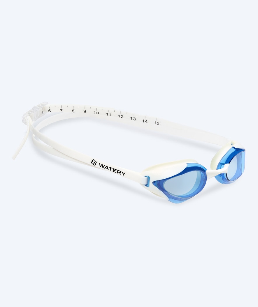 Watery Elite swimming goggles - Poseidon Ultra - White/blue