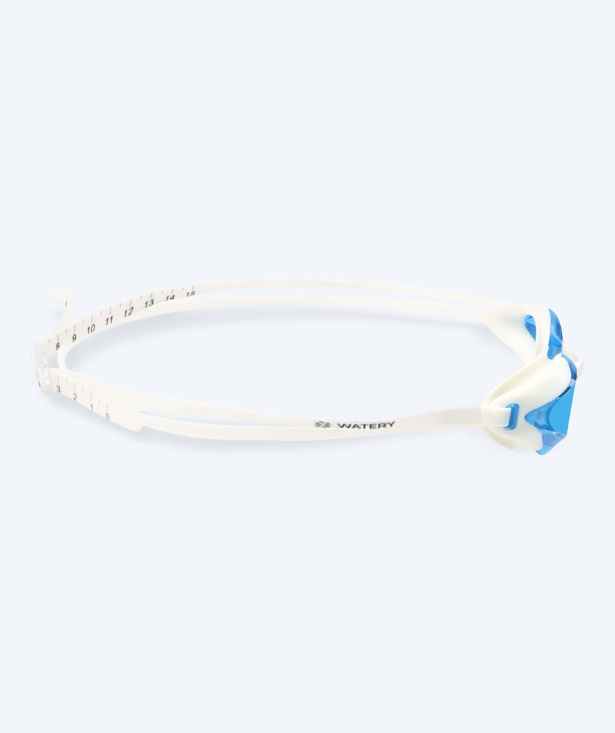 Watery swim goggles - Poseidon Ultra Mirror - White/blue