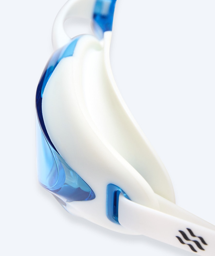 Watery Elite swimming goggles - Poseidon Ultra Mirror - White/blue