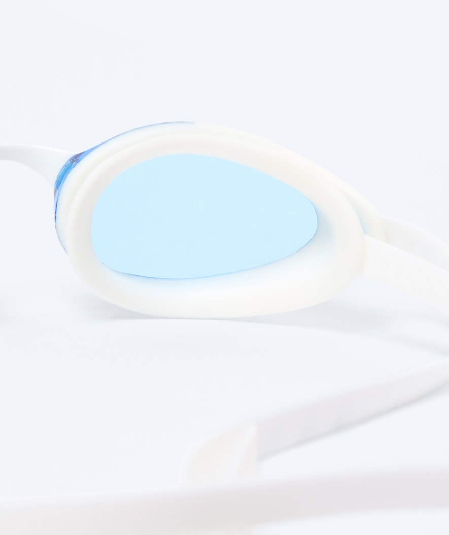 Watery swim goggles - Poseidon Ultra Mirror - White/blue