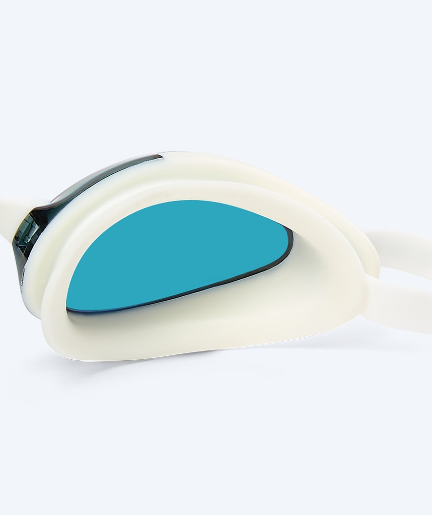 Watery Elite swimming goggles - Poseidon Ultra Mirror - White/gold