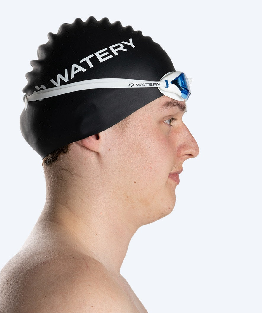 Watery Elite swim goggles - Poseidon Ultra - White/Blue