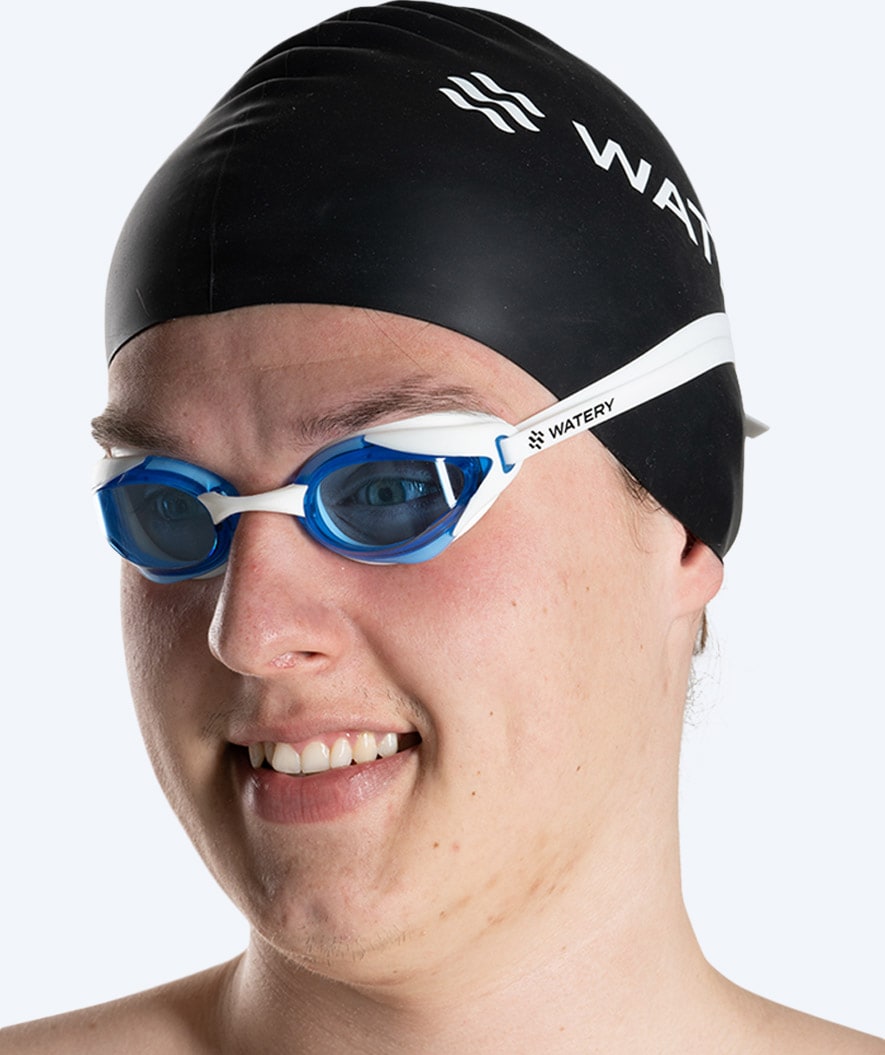 Watery Elite swim goggles - Poseidon Ultra - White/Blue
