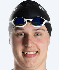 Watery swim goggles - Poseidon Ultra Mirror - White/blue