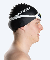 Watery Elite swimming goggles - Poseidon Ultra Mirror - White/gold