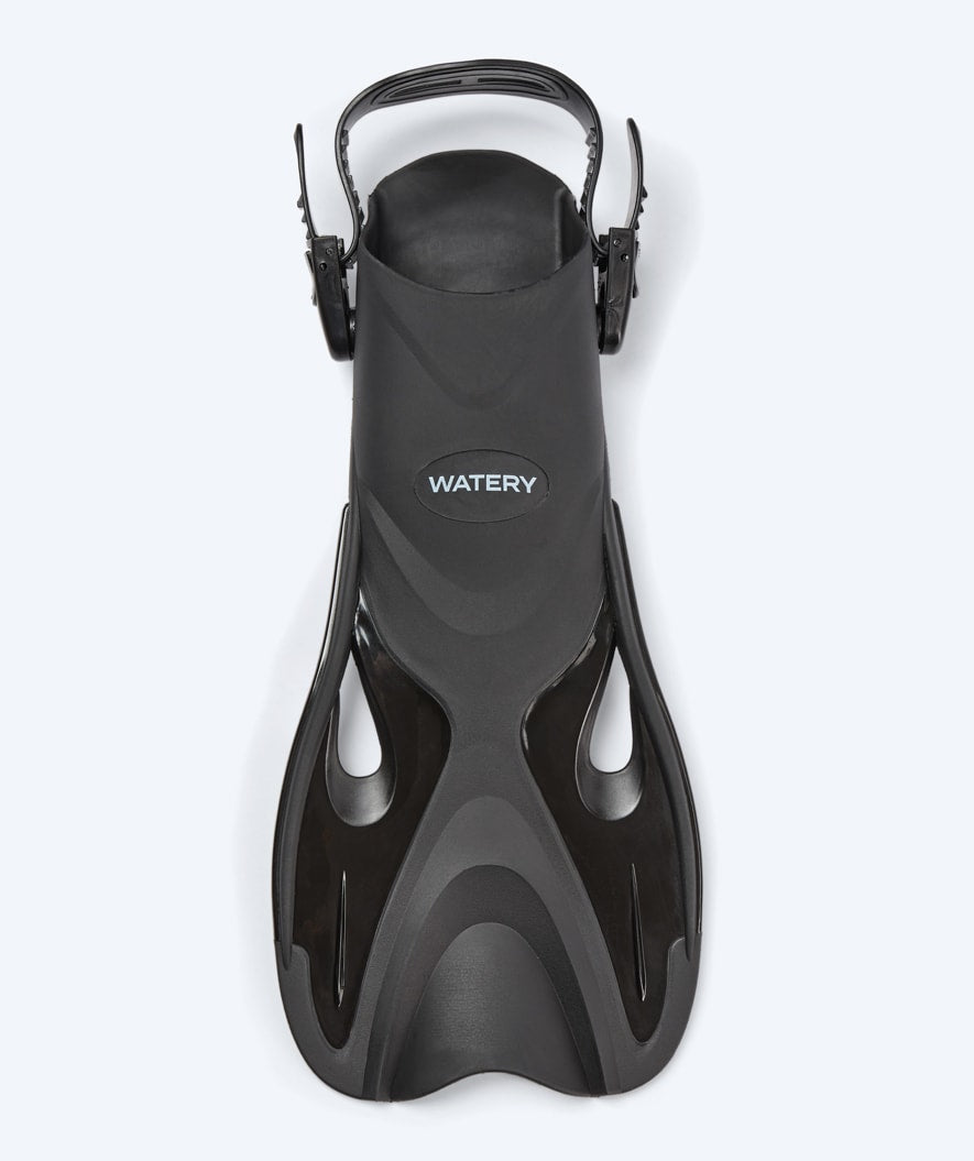 Watery short swim fins - Fisher - Black