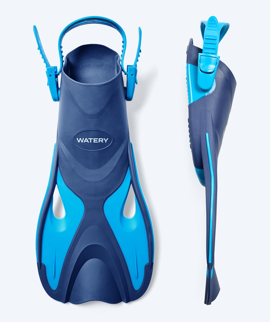 Watery snorkel set for adults - Fisher/Pearl - Blue/Dark Blue